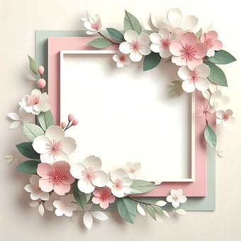 Rahmen, Floral, Gestaltung, Dekorative