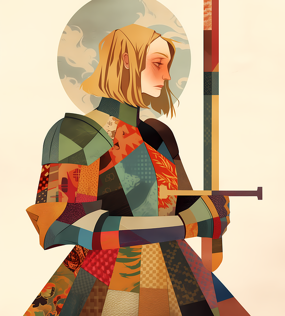 Free ai generated woman knight illustration