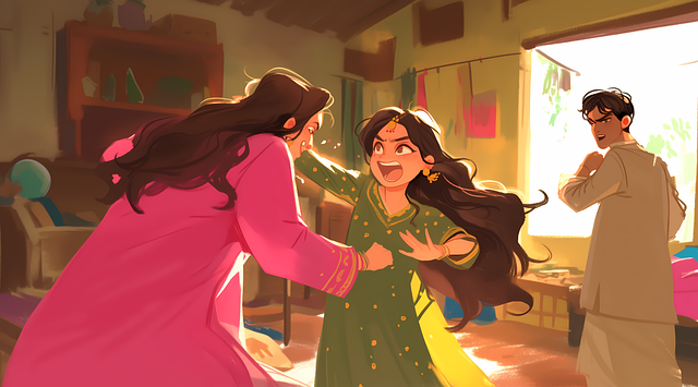 Free ai generated woman fight illustration