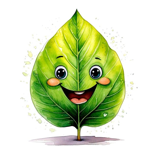 Free ai generated leaf face illustration