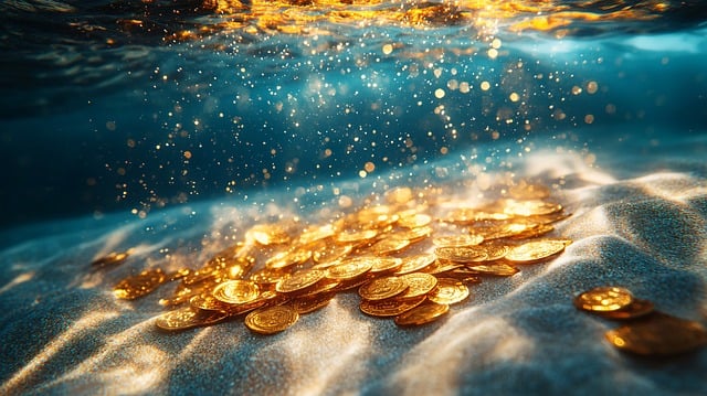 Free ai generated gold coins illustration