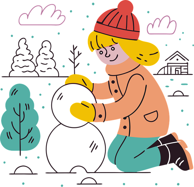 Free ai generated snowman winter vector