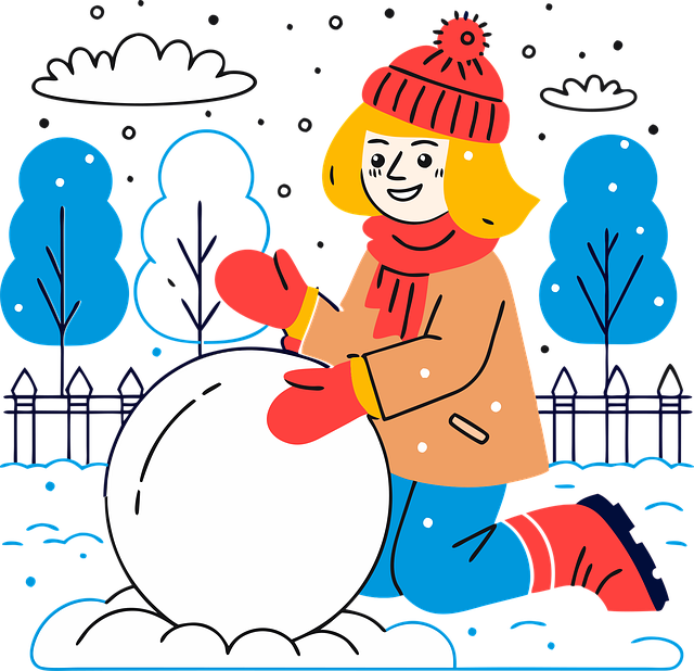 Free ai generated winter snowman vector