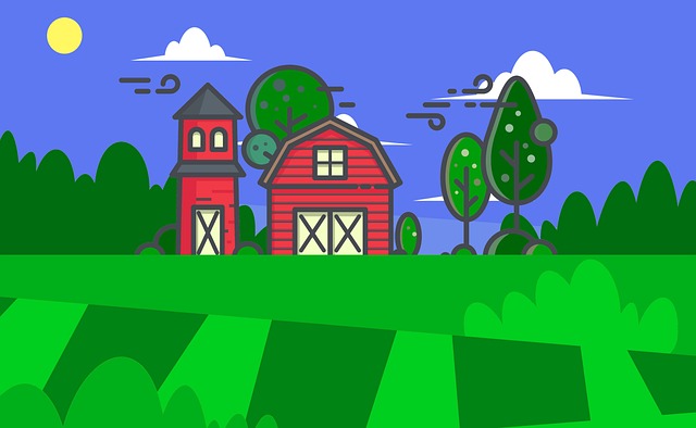 Granja, Granero, Agricultura, Campo