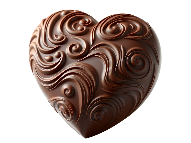 Free ai generated chocolate heart illustration