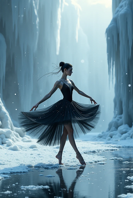 Ballerina, Ballett, Tanzen, Frau, Eis