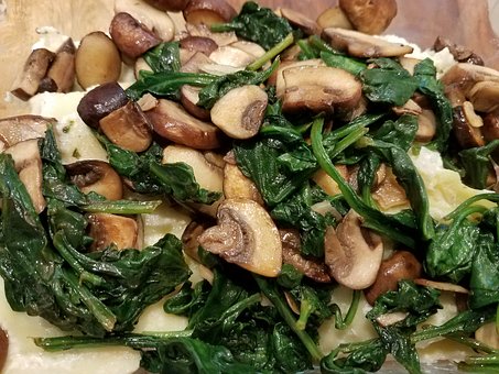 Free Mushrooms Spinach photo and picture