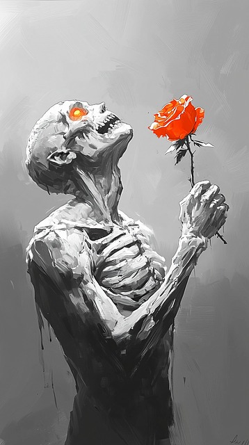 Free Skeleton Rose illustration and picture