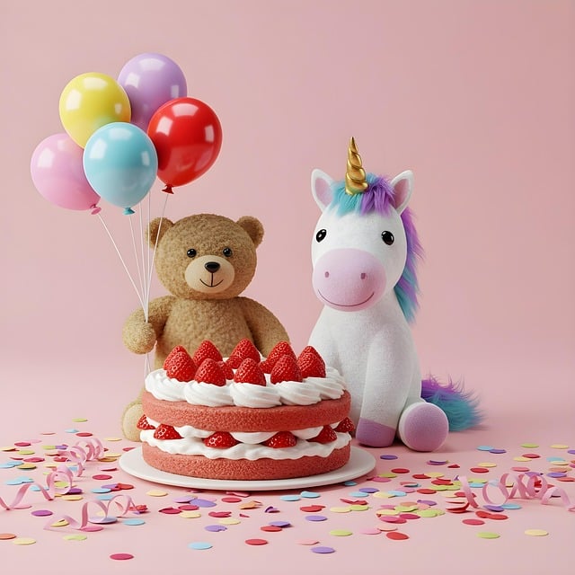 Free ai generated unicorn teddy bear illustration