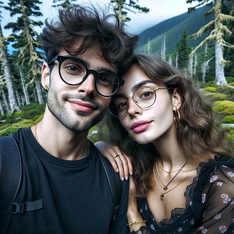 Casal, Frau, Mann, Zusammen, Natur