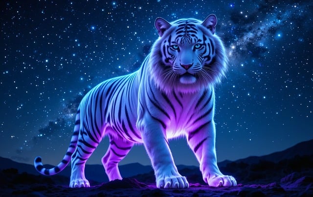 Free ai generated tiger nature illustration