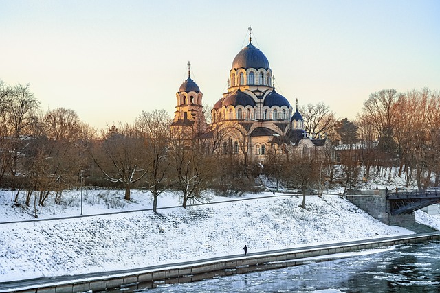 Stadt, Gebäude, Fluss, Vilnius, Lietuva