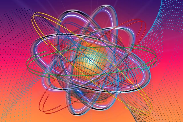 Download free HD stock image of Quantum Computing Atom Free quantum computing atom physics illustration