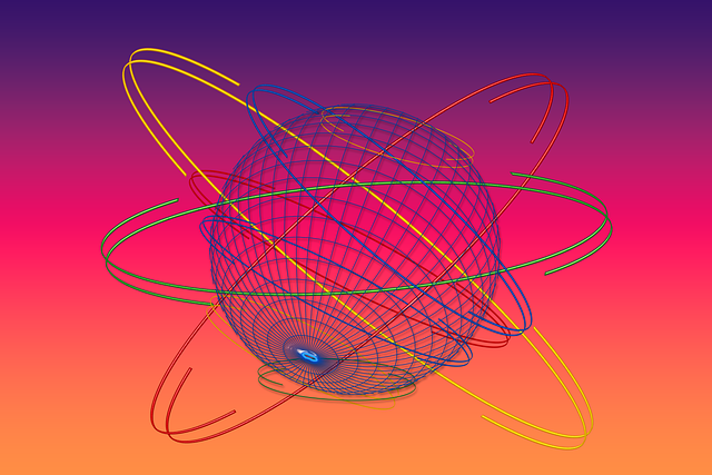 Download free HD stock image of Quantum Computing Atom Free quantum computing atom physics illustration