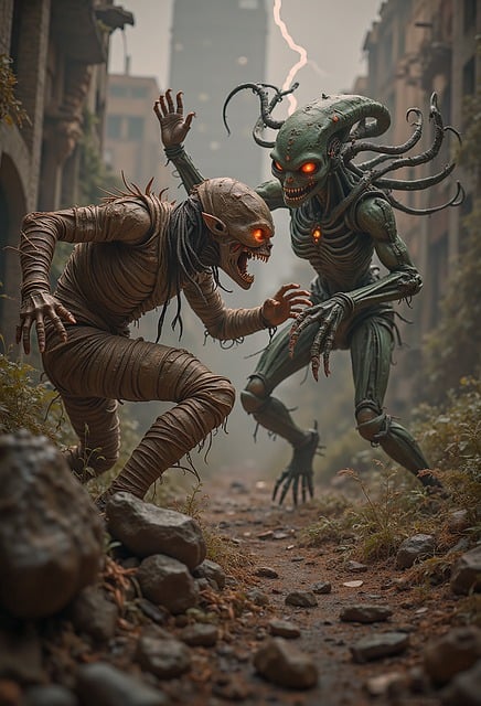 Free ai generated alien monster illustration