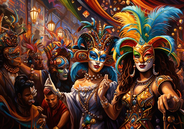 Free ai generated mask carnival illustration