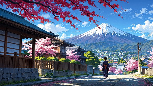 Ai Generado, Mujer, Japón, Anime