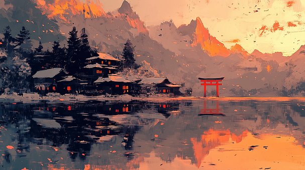 Free Japan Landscape illustration and picture