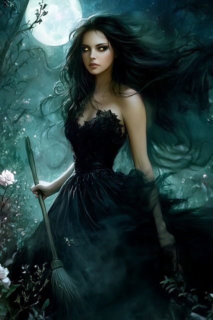 Free ai generated woman witch illustration