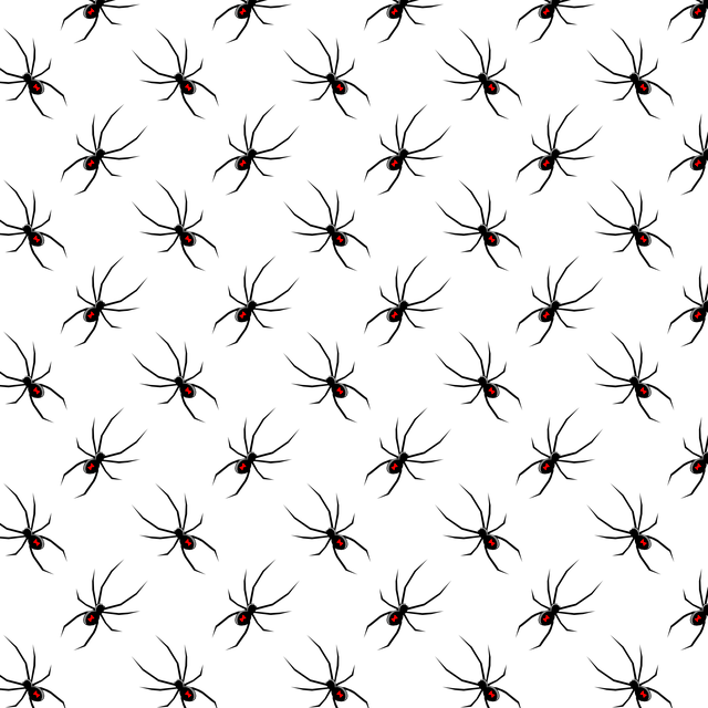 Free spider black widow pattern illustration