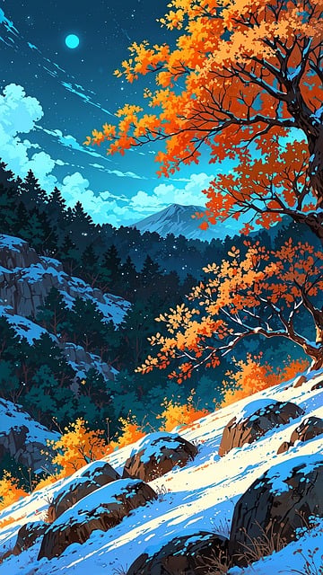 Ai Gegenereerd, Woud, Winter, Bomen