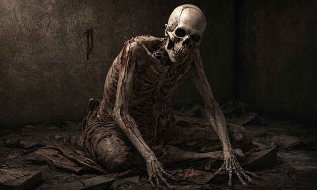 Free ai generated skeleton skull illustration