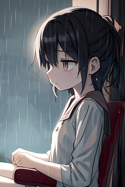 Free Sad Anime Girl illustration and picture