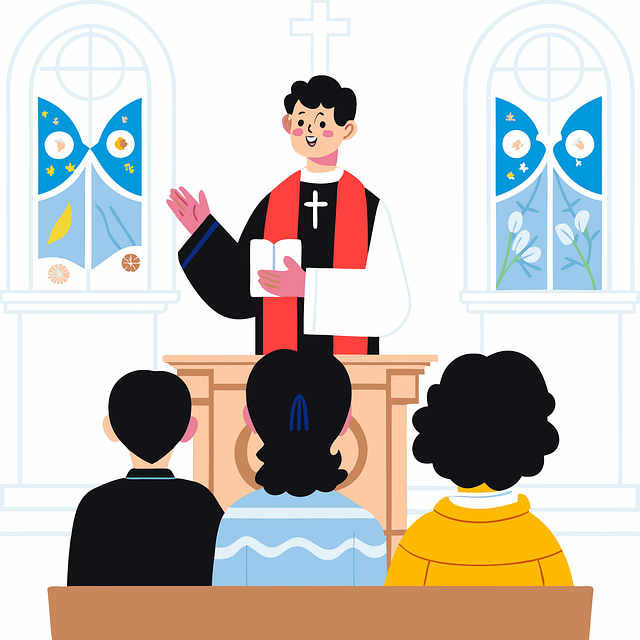 Free ai generated sermon church vector