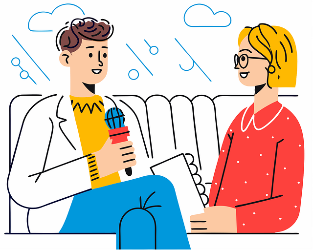 Free ai generated interview conversation vector