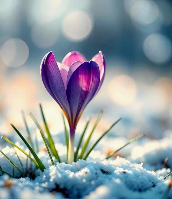 Free crocus spring flower illustration