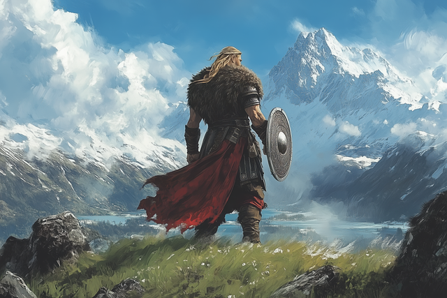 Free thor avengers viking illustration