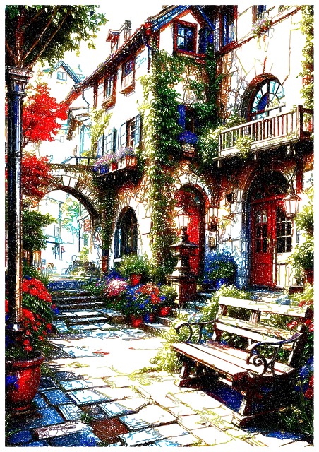Free Courtyard Ivy illustration and picture