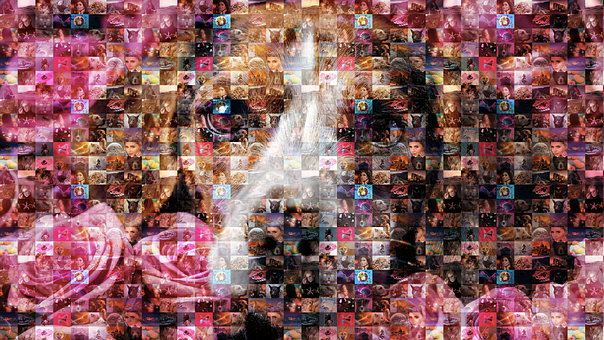Free Photo Mosaic Puppy Wallpaper illustration and picture