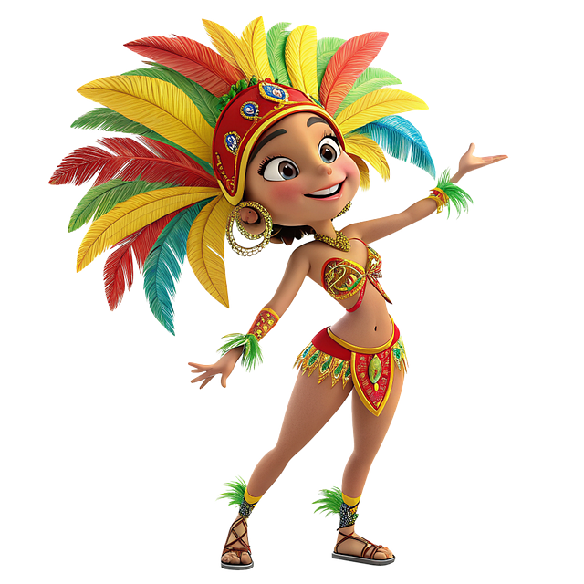 Free ai generated woman carnival illustration