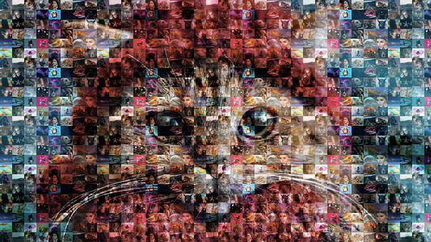Free Photo Mosaic Kitty Wallpaper illustration and picture