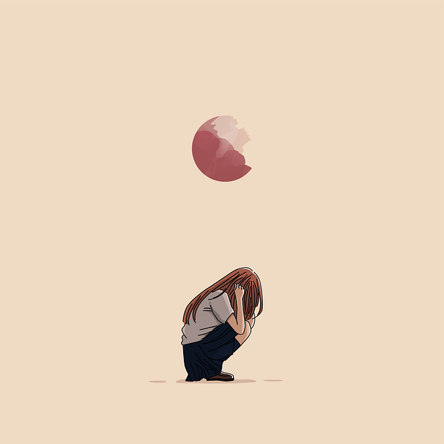 Free girl anime moon vector