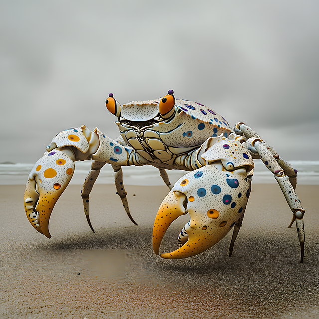 Free ai generated crab biomechanical illustration