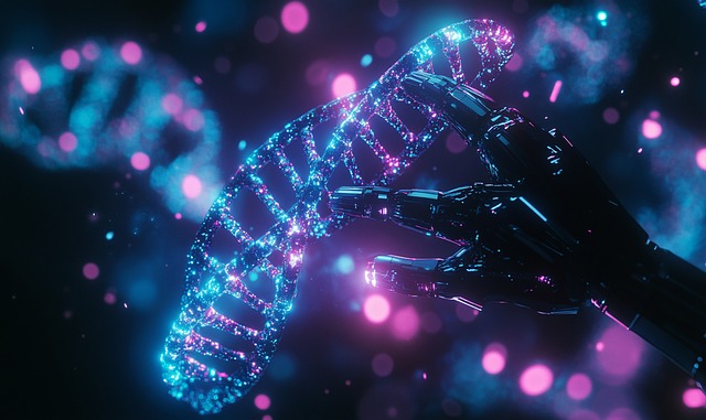 Free ai generated dna robotics illustration