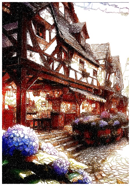 Free Timber-Framed Medieval illustration and picture
