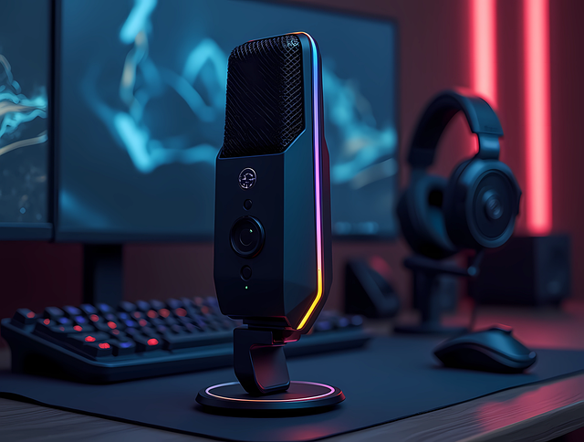 Free ai generated microphone sound illustration