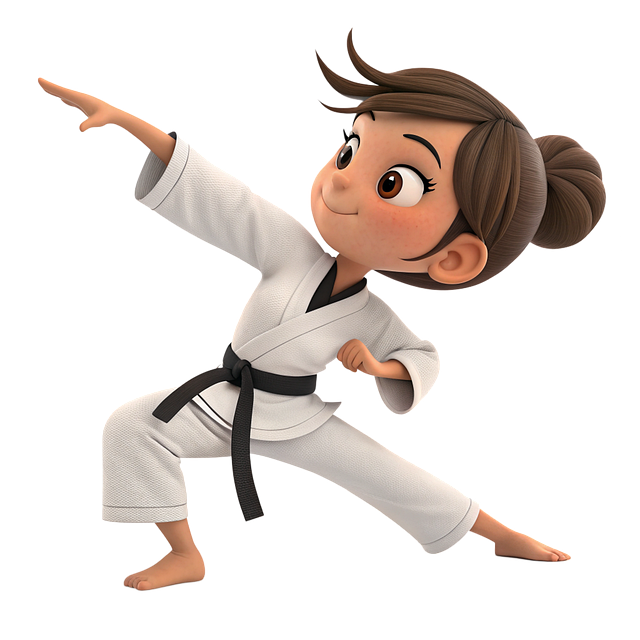 Free ai generated girl karate illustration
