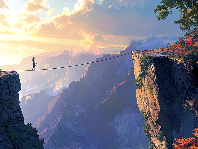 Free ai generated nature bridge illustration