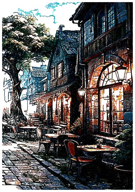 Free Evening Café illustration and picture
