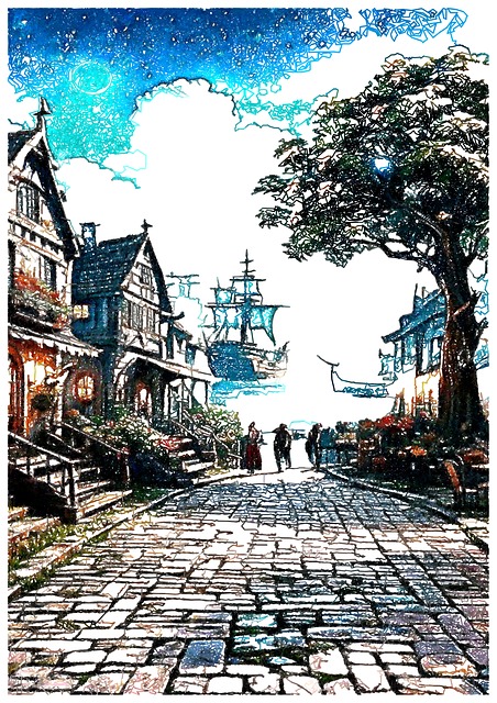Free Harbor Ships illustration and picture
