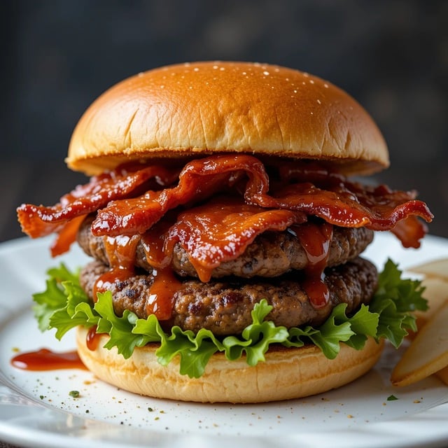 Free ai generated burger hamburger illustration