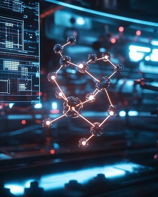 Free holography molecule nanoscience illustration