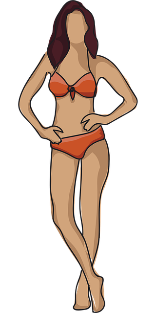 Free woman portrait bikini vector
