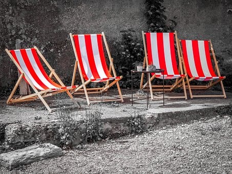 Liegestuhl, Stuhl, Strandkorb
