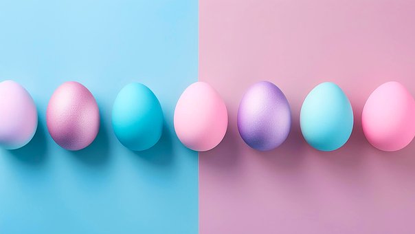Eier, Ostern, Ostereier, Pastell