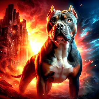 Free Pitbull Dog illustration and picture